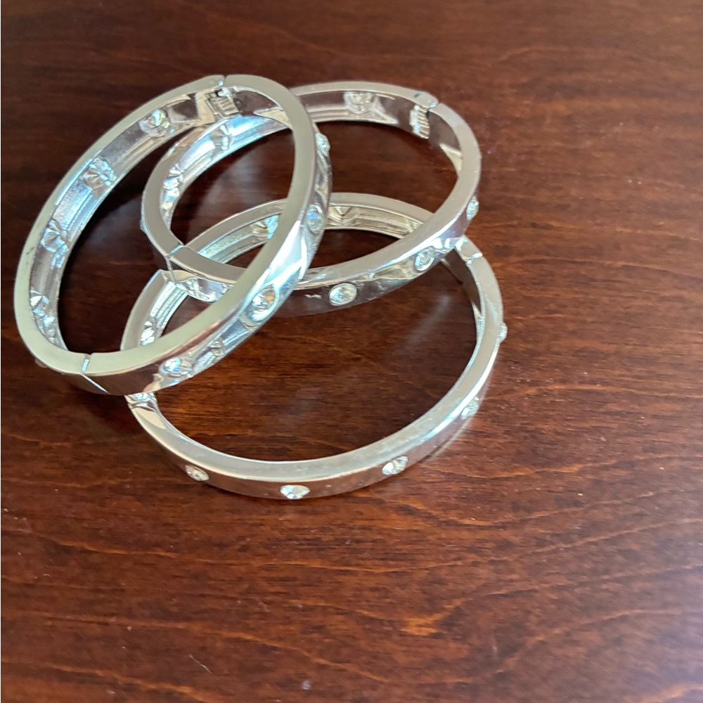 Guess Silver Crystal-Studded Bracelet Set - Picture 2 of 10